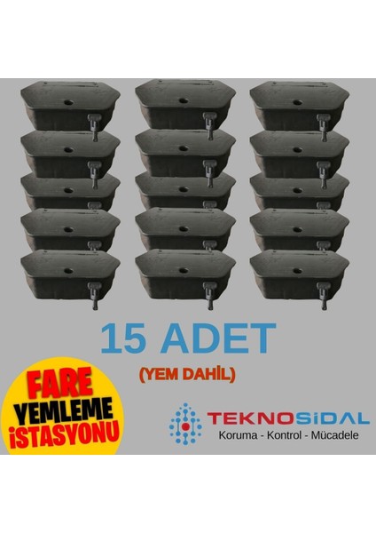 Fare Yemleme Istasyonu 15 Adet (Yem Dahildir)