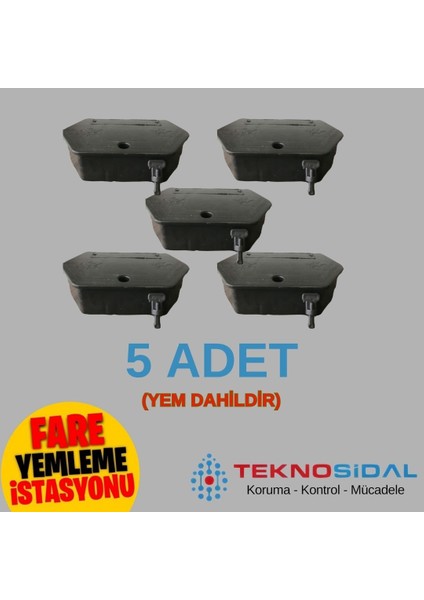 Fare Yemleme Istasyonu 5 Adet (Yem Dahildir)