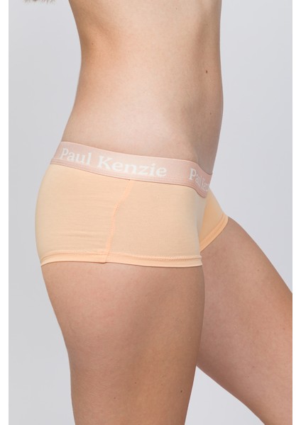 Tekli Kadın Boyshort Külot - Peach Fuzz