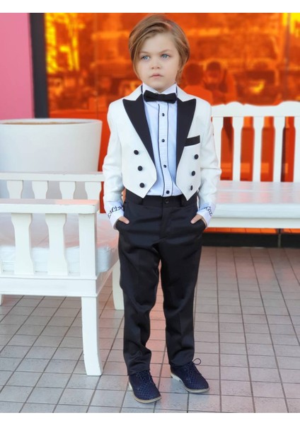 Erkek Çocuk Beyaz Frak Smokin modelleri
