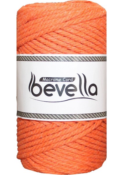 Premium 3 Büküm Burgulu Pamuk Makrome Ipi 3 mm 250 gr Turuncu fiyatları