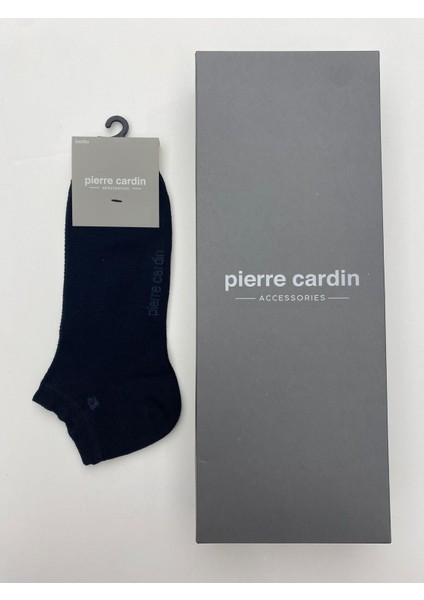 Pierre Cardin Bambu 6'lı Erkek Patik-Sneakers Kaymaz Çorap Balık Sırtı Desenli 3052-PC Siyah