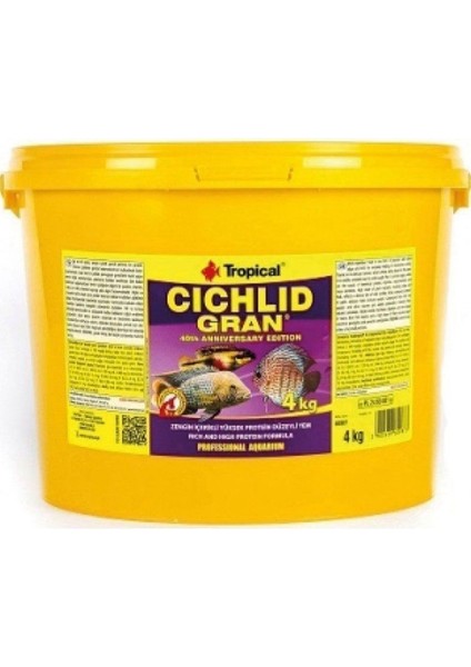 Cichlid Granulat 100GR Açık