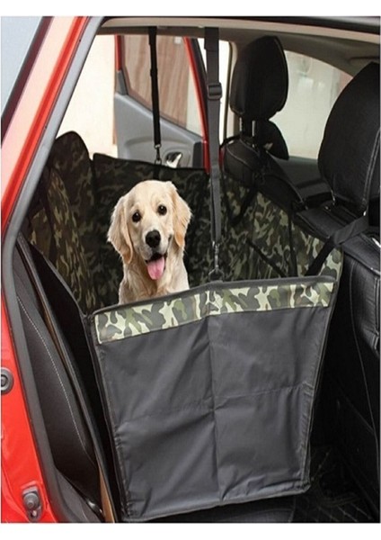Ankaflex Araç Içi Arka Koltuk Köpek Havuzu Şiltesi Örtüsü Kamuflaj Desenli Kedi-Köpek Yatağı Impertex Kumaş