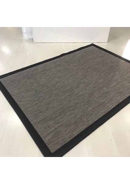 Jüt Sisal Vizon Siyah Makine Halısı 9715