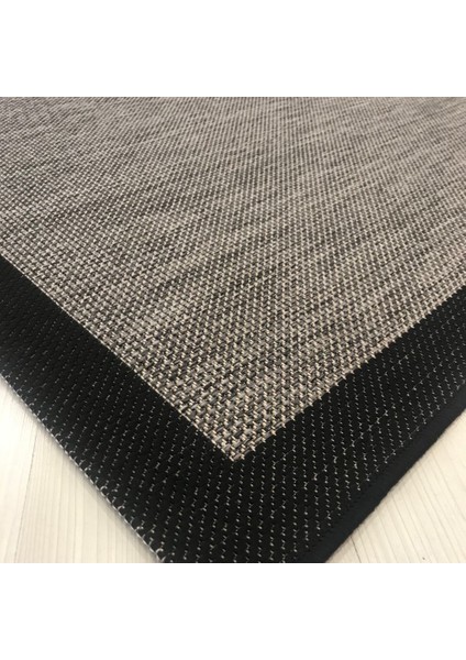 Jüt Sisal Vizon Siyah Makine Halısı 9715