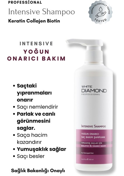 Işlem Görmüş Boyalı Saçlar Için Şampuan 500 ml Yoğun Bakım Saç Serumu 100 ml Saç Bakım Seti