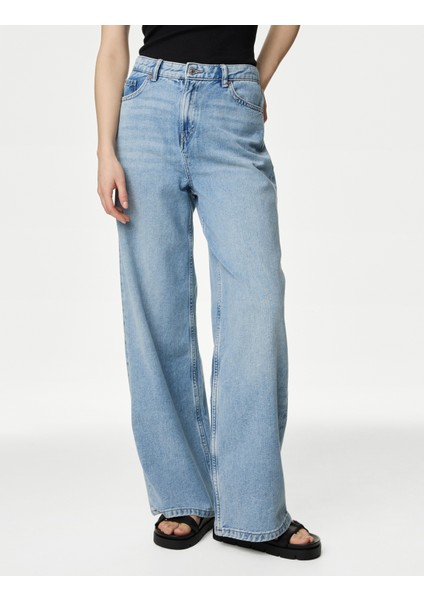 Wide Leg Jean Pantolon