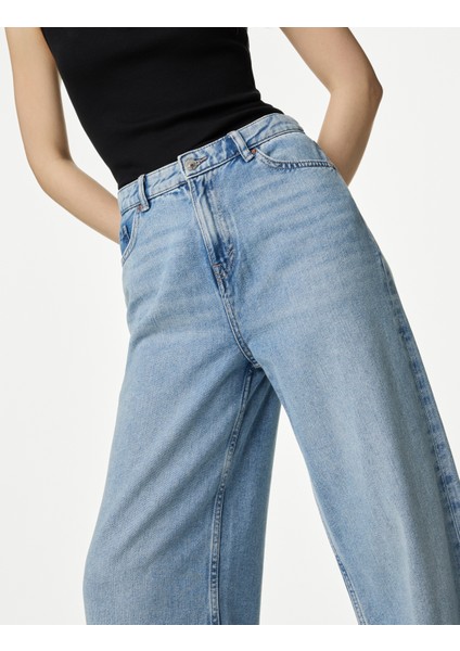 Wide Leg Jean Pantolon