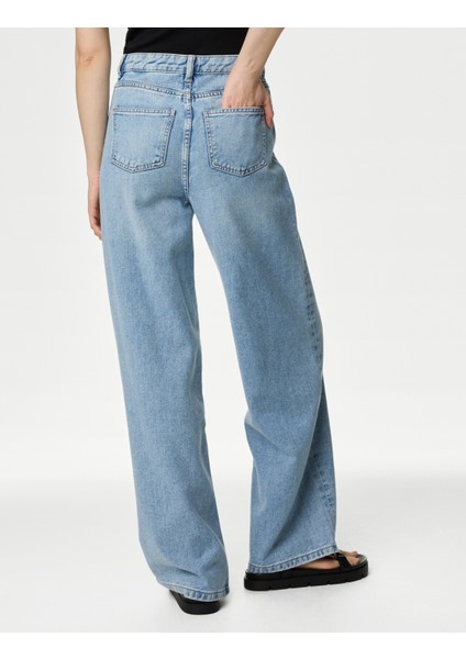 Wide Leg Jean Pantolon