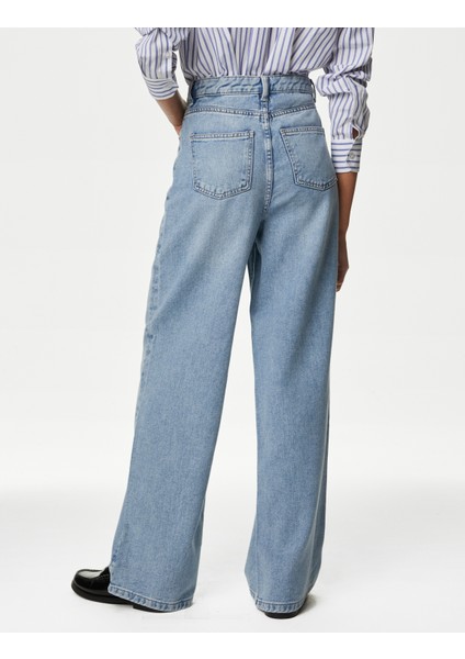 Wide Leg Jean Pantolon