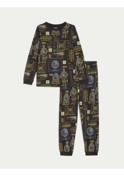 Marks & Spencer Saf Pamuklu Star Wars™ Pijama Takımı (5-14 Yaş)