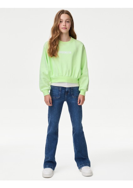 Marks & Spencer Slogan Desenli Sweatshirt (6-16 Yaş)