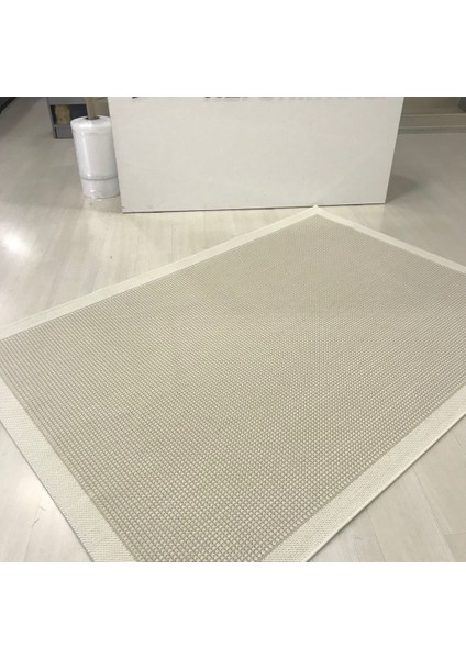 Jüt Sisal Beyaz Krem Makine Halısı 9427