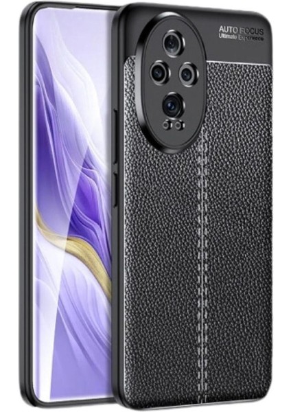Honor 200 Silikon Kılıf Deri Desenli Kamera Korumalı Darbe Emici Kapak