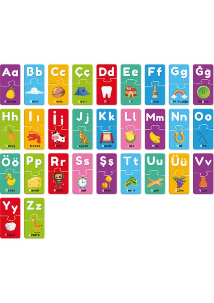 Alphabet Puzzle Eğitici Çocuk Puzzle  - Alfabe Öğreniyorum 3+ Yaş