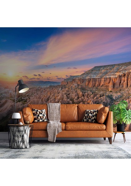 Günbatımı Dağ ve Gökyüzü Manzaralı Duvar Kağıdı Baskı fiyatları