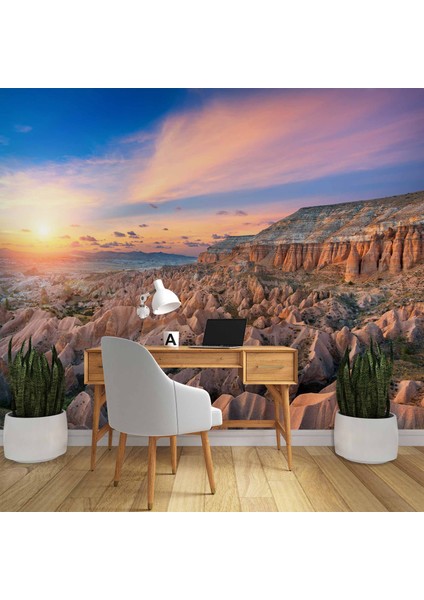 Günbatımı Dağ ve Gökyüzü Manzaralı Duvar Kağıdı Baskı fırsatları