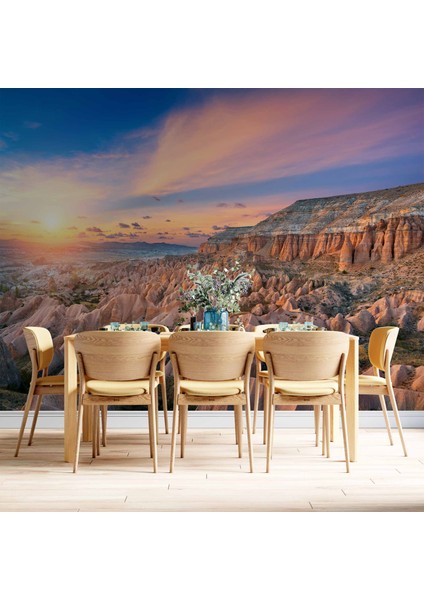 Günbatımı Dağ ve Gökyüzü Manzaralı Duvar Kağıdı Baskı indirimleri