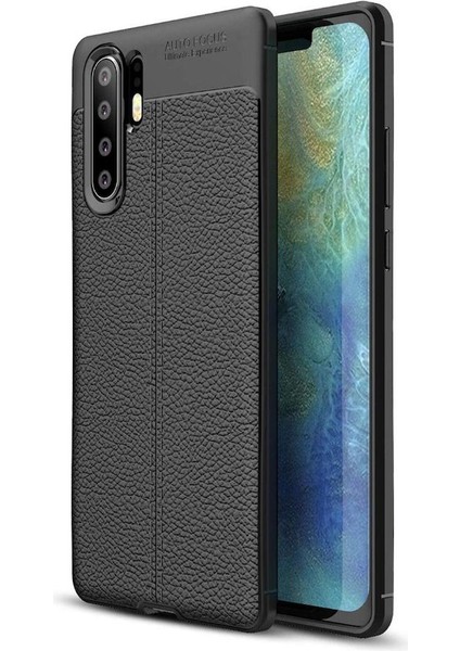 Huawei P30 Pro Silikon Kılıf Deri Desenli Kamera Korumalı Darbe Emici Kapak
