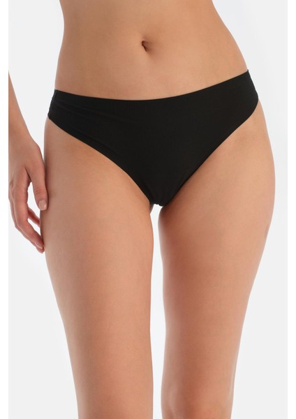 Siyah 5148KC 2'li Kaşkorse Thong Külot