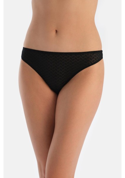 Siyah Premıum Dantelli ve Lastik Detaylı Thong Külot indirimleri