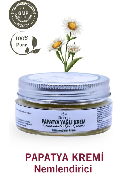 Papatya Yağlı Krem - %100 Doğal Nemlendirici ve Onarıcı Bakım 40 Ml.