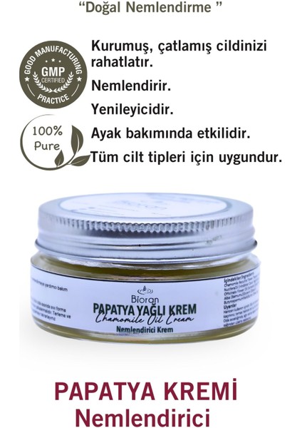 Papatya Yağlı Krem - %100 Doğal Nemlendirici ve Onarıcı Bakım 40 Ml.