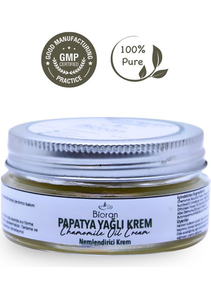 Papatya Yağlı Krem - %100 Doğal Nemlendirici ve Onarıcı Bakım 40 Ml.