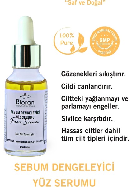 Sebum Dengeleyici Cilt Serumu | %100 Doğal ve Etkili Cilt Bakımı