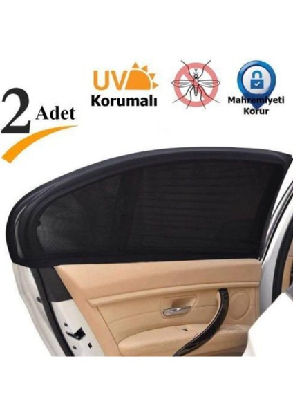 2 x Uv Koruma Araba Oto Güneş Işığı Gölge Araba Arka Yan Pencere Perdeleri
