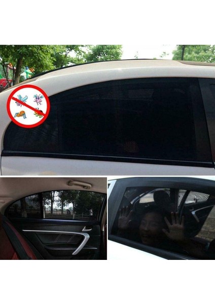 Oto Yan Cam Perdesi Araba Arka Güneşlik Araç Anne Bebek Perde Arka Koltuk Emzirme Uyumlu