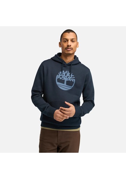 Kennebec Rıver Tree Logo Hoodie Erkek Lacivert Sweatshirt TB0A2BJH4331