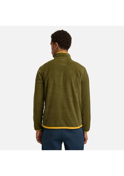 1/4 Zip Polar Fleece Erkek Yeşil Ceket TB0A65WK3021 fırsatları
