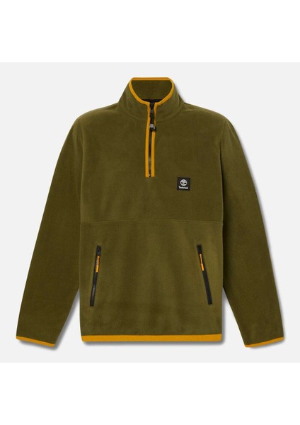 1/4 Zip Polar Fleece Erkek Yeşil Ceket TB0A65WK3021 indirimleri