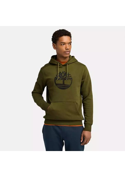 Kennebec Rıver Tree Logo Hoodie Erkek Yeşil Sweatshirt TB0A2BJH3021