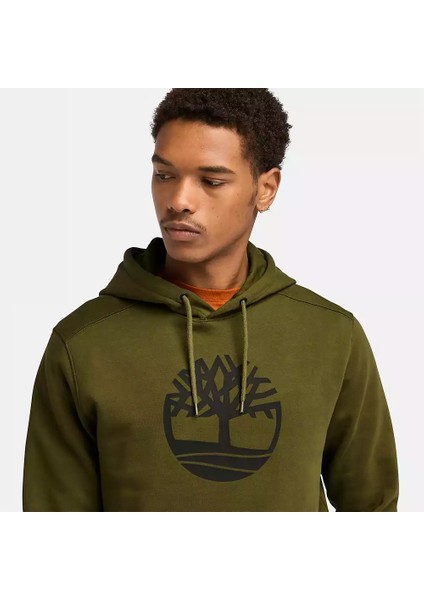 Kennebec Rıver Tree Logo Hoodie Erkek Yeşil Sweatshirt TB0A2BJH3021