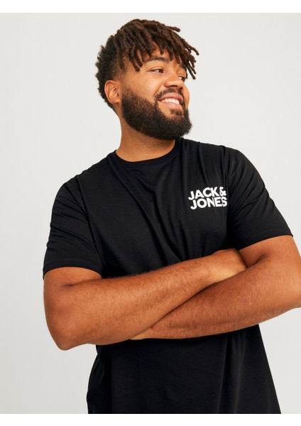 Jjecorp Logo Tee Ss O-Neck Noos Pls Erkek Siyah Büyük Beden Tshirt 12158505-02 fiyatları