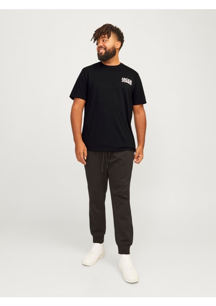 Jjecorp Logo Tee Ss O-Neck Noos Pls Erkek Siyah Büyük Beden Tshirt 12158505-02 fırsatları