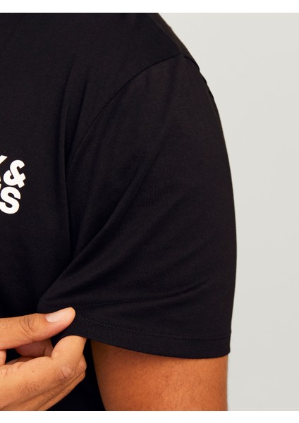 Jjecorp Logo Tee Ss O-Neck Noos Pls Erkek Siyah Büyük Beden Tshirt 12158505-02 indirimleri