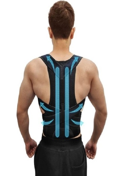 Ankaflex Çift Balenli Bel ve Sırt Korsesi Dik Durus Spor Bel Sırt Omuz Kambur Önleyici Korse