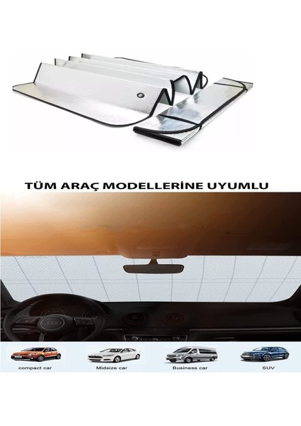 Tüm Araçlara Uygun Ön Cam Güneşliği Oto Güneş Gözlüğü Alüminyum Ön Cam Güneşlik Yüksek Kalite