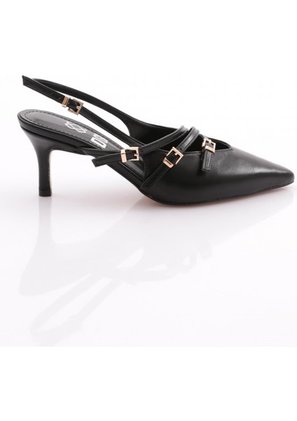 Dgn 6655 Kadin Üstü Kemer Aksesuarli Topuklu Ayakkabi
