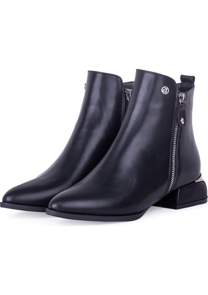 54020 Kadın Hakiki Deri Fermuarlı Bot fiyatları