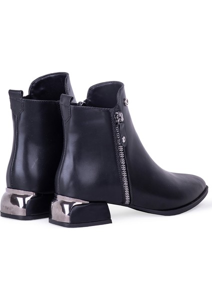 54020 Kadın Hakiki Deri Fermuarlı Bot modelleri