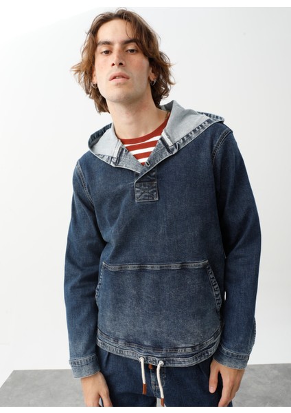 Koyu Indigo Erkek Denim Ceket DT10076_DEAN Regular Fit Koyu Indig fiyatları