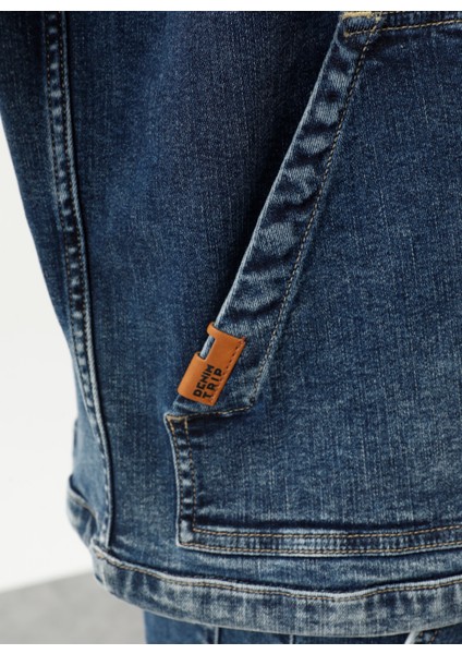 Koyu Indigo Erkek Denim Ceket DT10076_DEAN Regular Fit Koyu Indig indirimleri