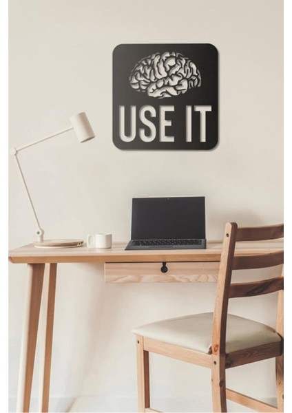 It Yazı Hediyelik Ahşap Duvar Süs Dekoratif 50CM*50CM Ebatında