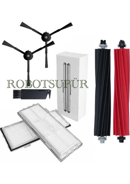 Roborock S8 Sonic Akıllı Robot Süpürge Uyumlu Fırça Hepa Filtre Yenileme Seti.