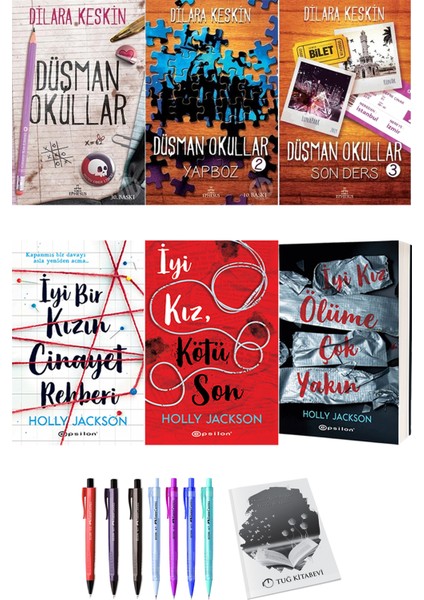Düşman Okullar 3lü Set Dilara Keskin ve Iyi Kız Serisi 3lü Set Holly Jackson